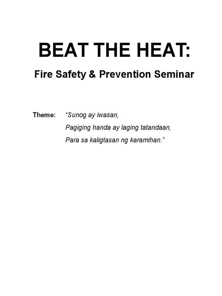 DRRR LECTURE Revised Version | PDF | Fires | Potassium