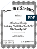SW Symposium Certificate