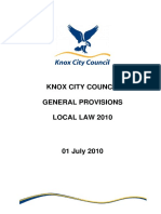 General Provisions Local Law 2010