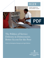 The Politics of Service Delivery in Democracies: Better Access For The Poor