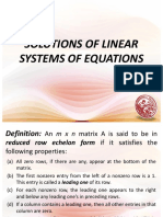 Lesson 2 - Solutions of Linear Systems of Equations