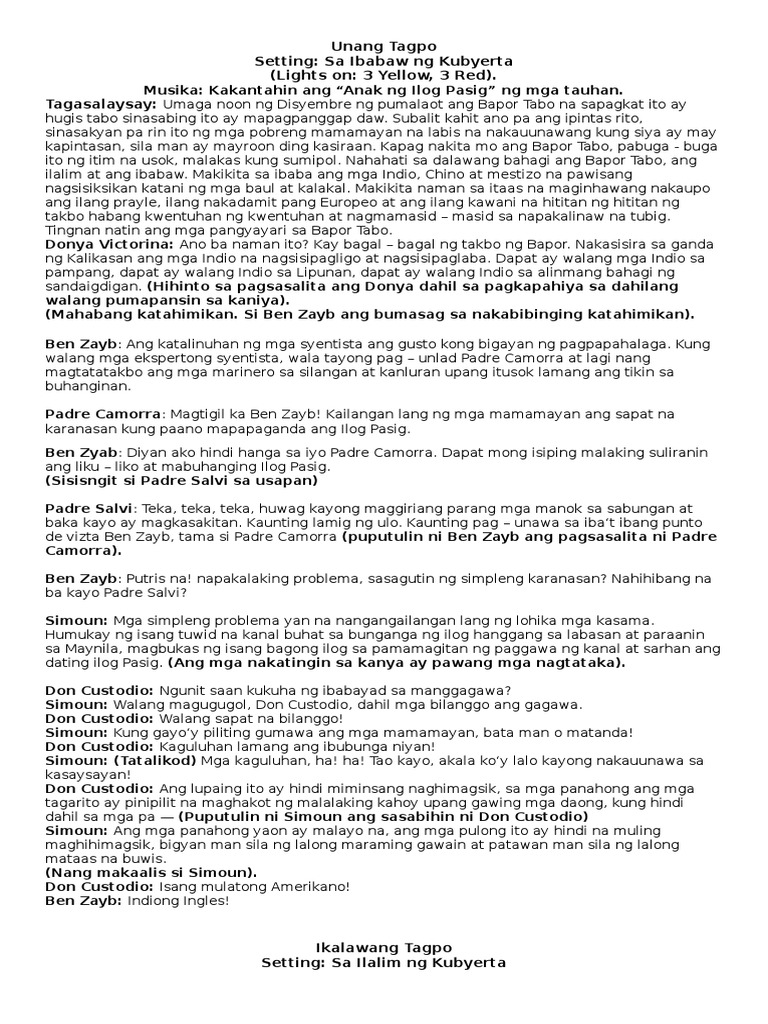 El Fili Final Final Script Pdf