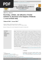 Knowledge, attitude, and utilization of herbal medicines by physicians in the Kingdom of Bahrain
