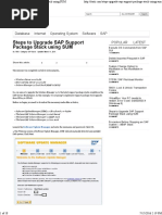 Steps To Upgrade SAP Support Package Stack Using SUM