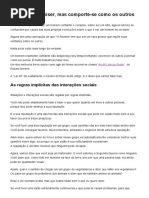Artigo - Pense Como Quiser, Mas Comporte-se Como Os Outros – Novo Homem
