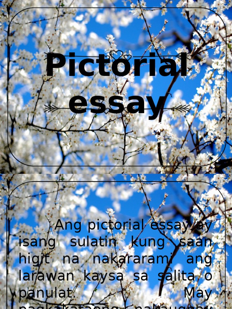 pictorial essay characteristics