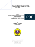 Natural Rubber Conversion To Limonene by Vacuum Pyrolysis in Presence of Solid Catalyst