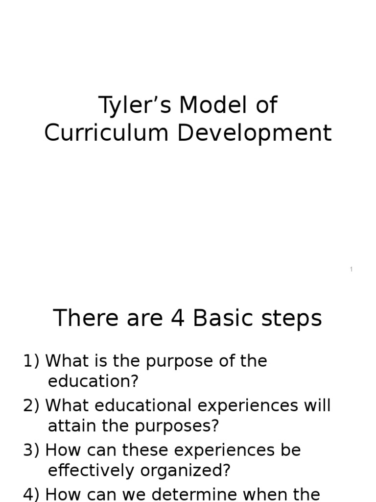 Tyler's Curriculum Development Model | PDF | Curriculum | Neuropsychology