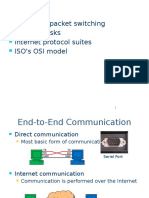 Outline: Circuit vs. Packet Switching Layered Tasks Internet Protocol Suites ISO's OSI Model