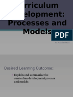 Curriculum Development Models and Processes