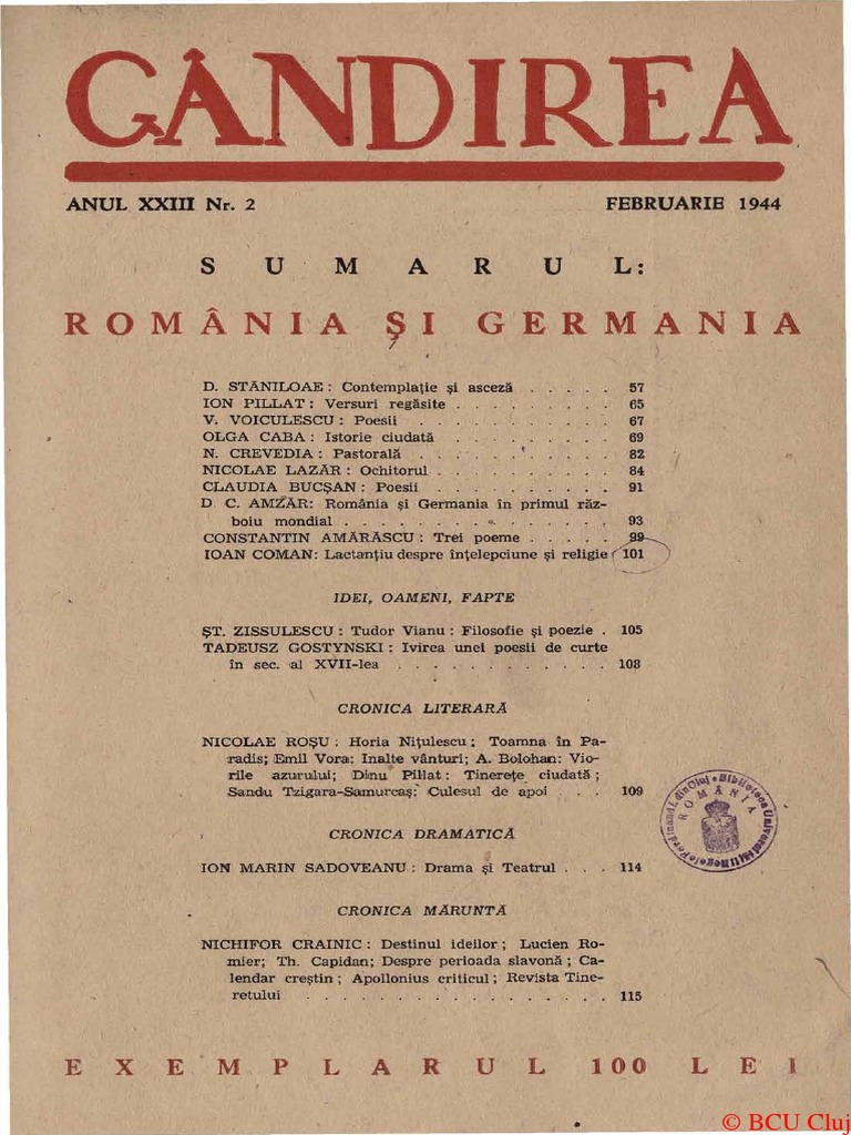 Gandirea 23x02 Februarie 1944