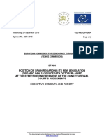 Informe de España A La Comisión de Venecia