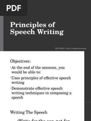Speech Writing