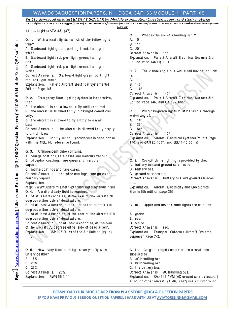 Dgca Module 11 Part 08 PDF | PDF | Manufactured Goods | Aerospace