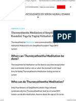 Thureeyatheetha Meditation of Simplified Kundalini Yoga by Yogiraj Vethathiri Maharishi - Journey of Consciousness by Krish Mur