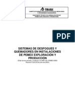 NRF-031-PEMEX-2007 - SISTEMAS DE DESFOGUES Y QUEMADORES EN INSTALACIONES DE PEMEX.pdf