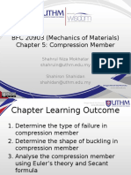 BFC 20903 (Mechanics of Materials) Chapter 5: Compression Member