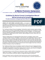 2012 Int'l Marine Forensics Symposium Manual Intro