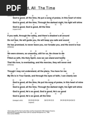 God Is Good All The Time in D Chords PDF | PDF | Abrahamic 