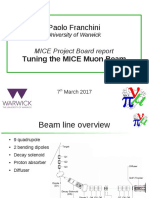 Paolo Franchini: MICE Project Board Report