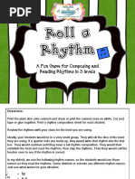 Roll a Rhythm a Game for Composing and Reading Rhythms