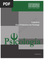 Ética Profesional Del Psicólogo