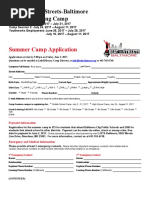 2017 Beat the Streets STEM/Wrestling Camp Application