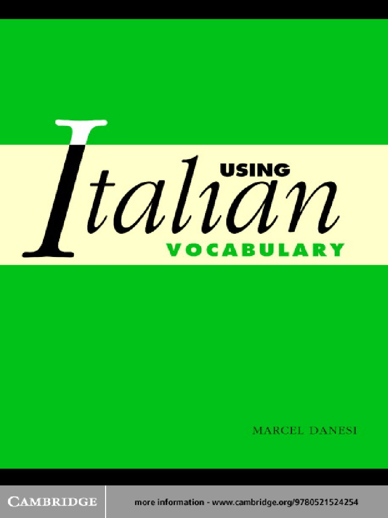 Using Italian Vocabulary PDF PDF Vocabulary Grammatical Gender pic pic