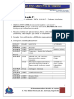 Lição 11 -Plano de Aula - Vivendo Uma Vida Moderada