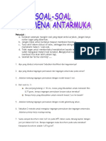 Soal Fenomena Antarmuka