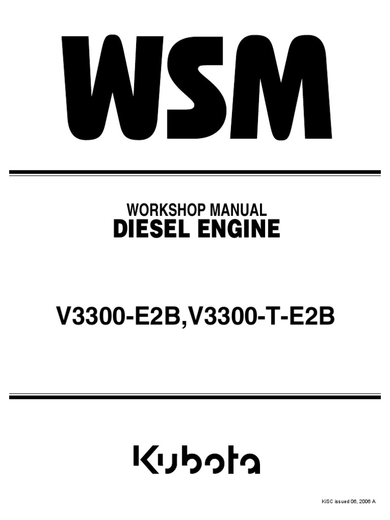KUBOTA V3300-1.pdf | Motor Oil | Horsepower. MITSUBISHI S4Q S4Q2 DIESEL  ENGINE SERVICE MANUAL-HIGH QUALITY MANUAL-REPAIR WORKSHOP MANUAL-