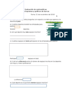 Prueba de Matemáticas 3 y 4 Graficos y Pictogramas