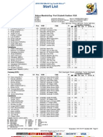 Uruguay-Germany Third Place Match FIFA 2010 Start List