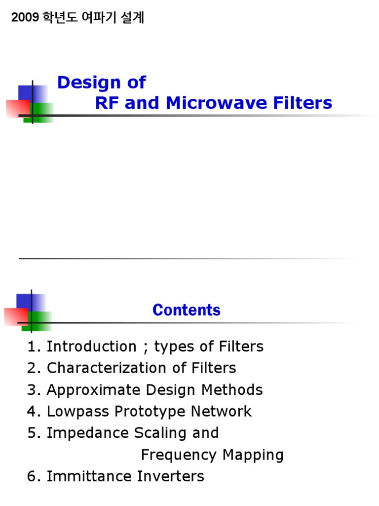 RF and Microwave Filter Design Guide | PDF | Low Pass Filter | Filter ...
