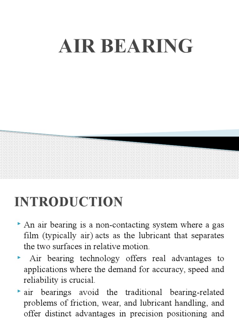 Air Bearing PDF Bearing (Mechanical) Mechanical Engineering