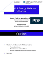 Material & Energy Balance Chapter 4: Process Classification and Material Balance Calculations