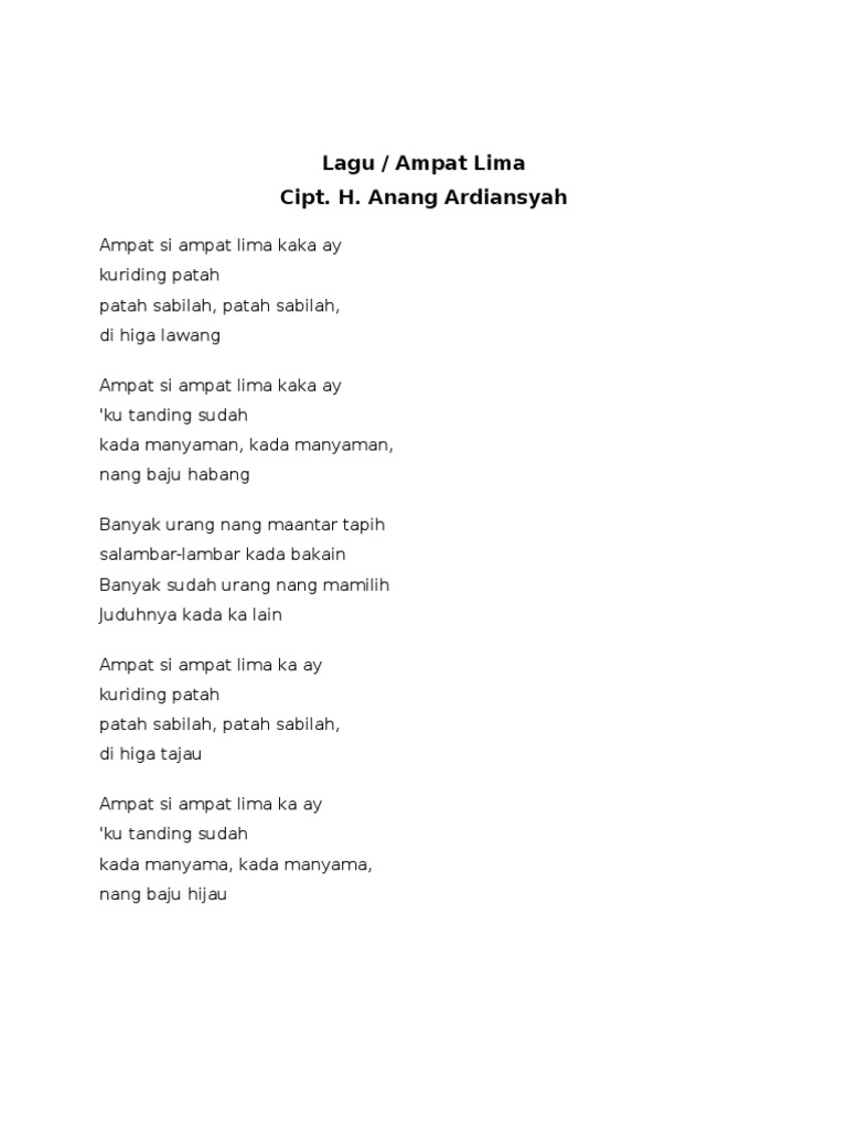 Lagu Daerah Kal Sel