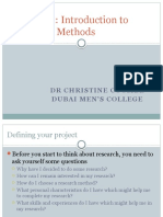 LSS 2533: Introduction To Research Methods: DR Christine Coombe Dubai Men'S College