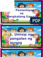 Paglalahad - Pamantayan Sa Pangkatang Gawain