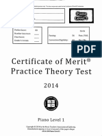 CM Practice Test LVL 1 2014