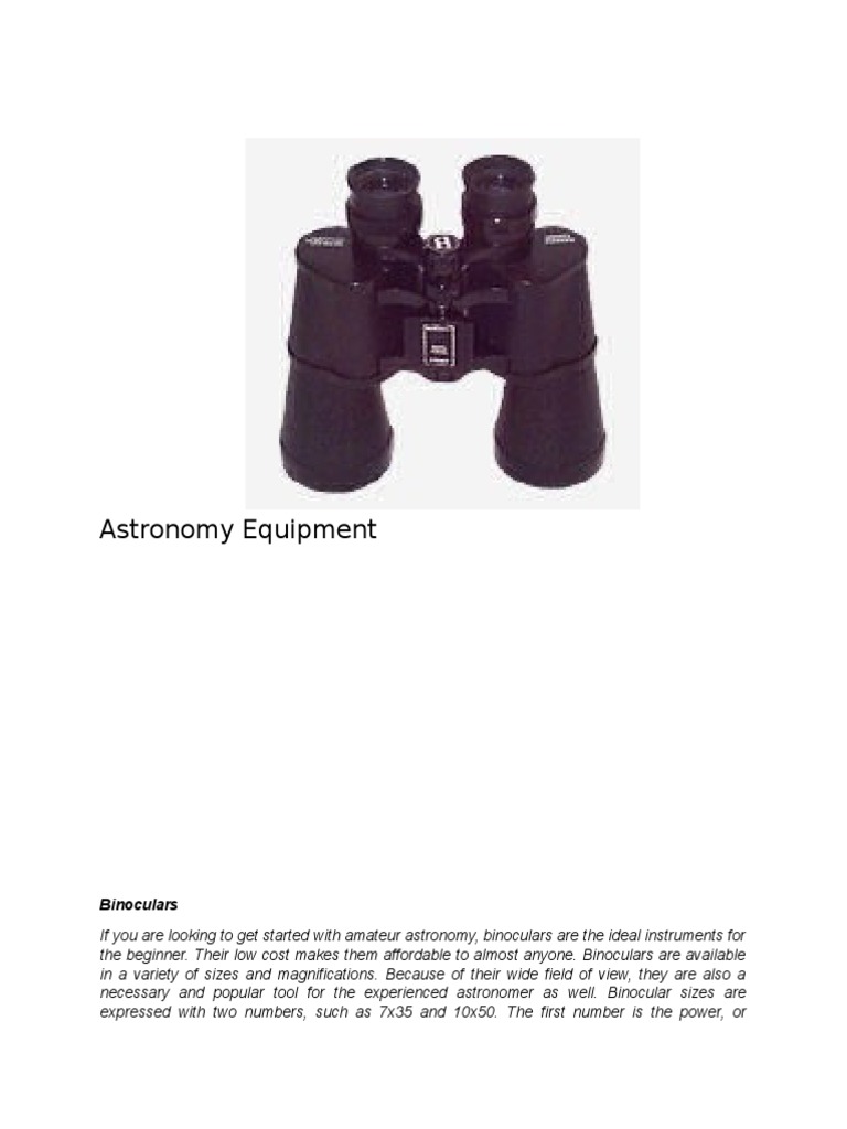 An Introduction to Astronomy Equipment for Beginners Choosing
