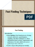 Fact Finding Techniques Fact Finding Techniques