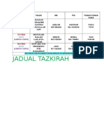 Jadual Tazkirah 2016 Sem 2