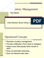 Inventory Management System: Arina Ramlee, Bruce Chhay, David Henry