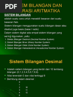 Sistem Bilangan Dan Operasi Aritmatika