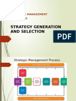 Tutorial 6 - Strategic Management - Strategy Generation and Selection