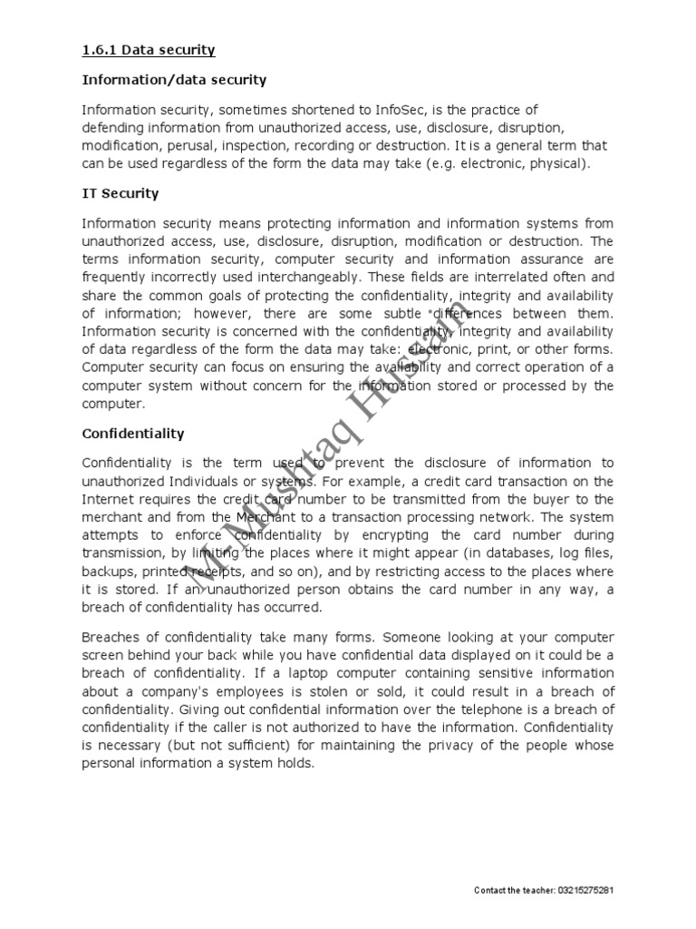 Understanding Data Security Essentials | PDF | Public Key Cryptography ...