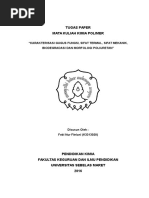 Download Tugas Paper Kimia Polimer Karakterisasi Poliuretan by Febi Nur Fitriani SN341643218 doc pdf