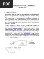 Ac Voltage Controller Using Thyristor Project Report by Sandeep