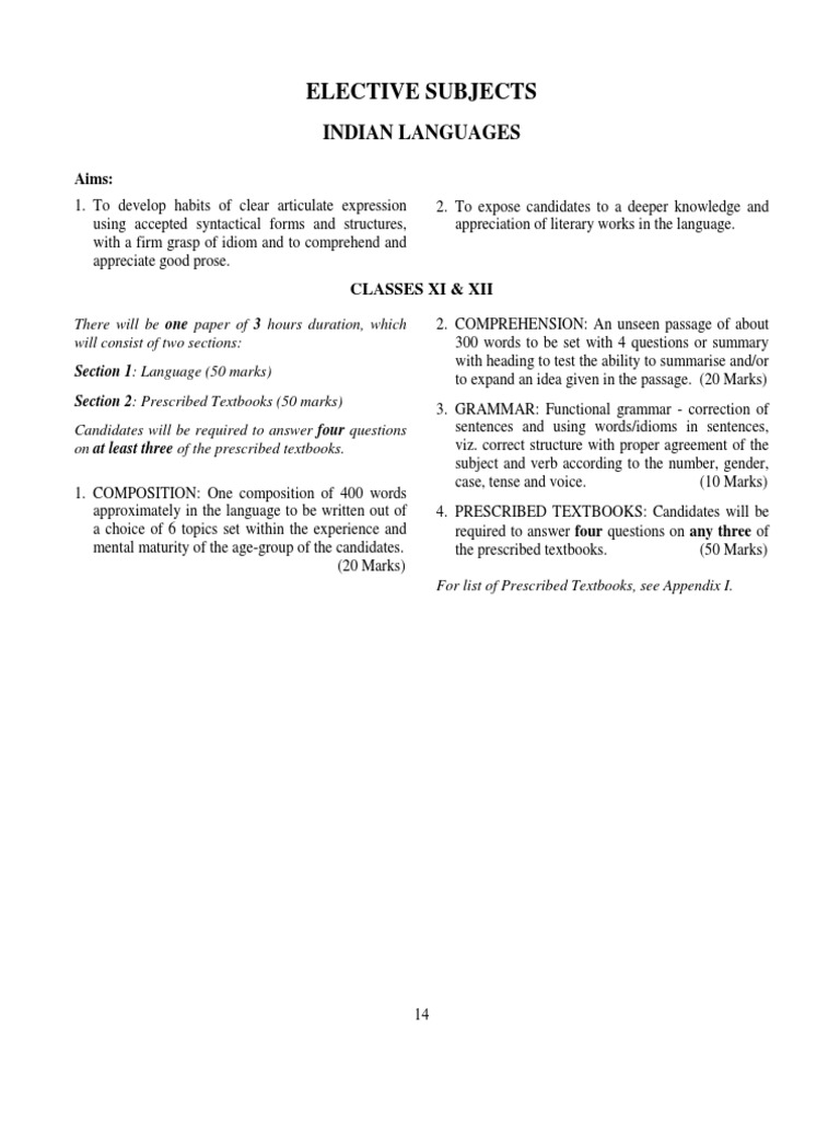 ISC Indian Langauges | PDF
